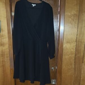 Elegant Black Wrap Dress